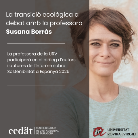 La professora Susana Borràs participarà en la presentació de l’Informe sobre Sostenibilitat a Espanya 2025