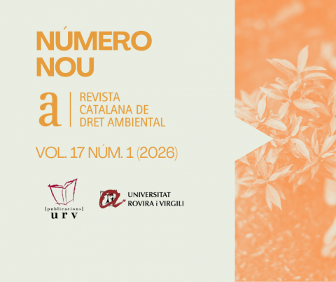 Publicat el nou número de la Revista Catalana de Dret Ambiental (Vol. 17, Núm. 1 - 2026)