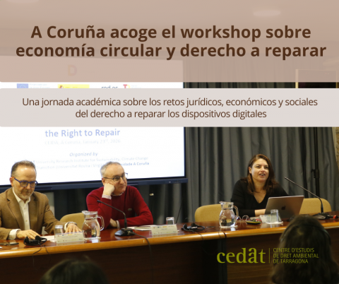 A Coruña acoge el workshop sobre economía circular y derecho a reparar