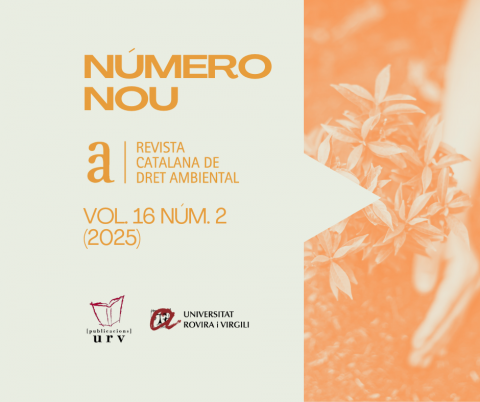 Publicat el nou número de la Revista Catalana de Dret Ambiental (Vol. 16, Núm. 2 – 2025)