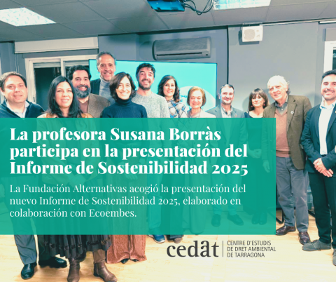 La Fundación Alternativas presenta el Informe de Sostenibilidad 2025 con la participación de la profesora Susana Borràs